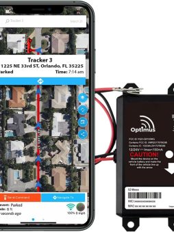 Optimus Wired GPS Tracker for Vehicles - Easy Installation on Car's Battery - Low Cost Subscription Plan Options